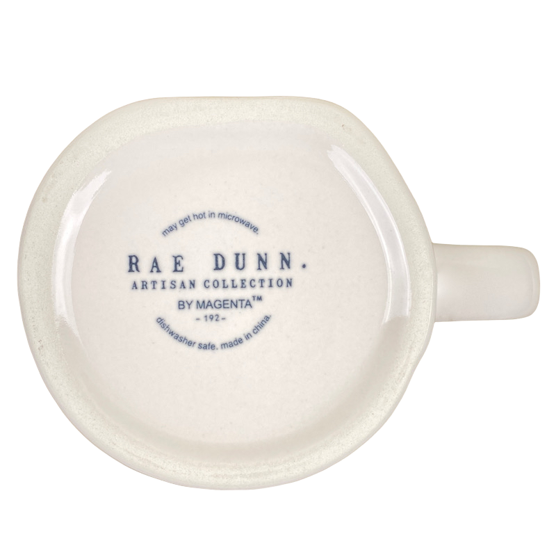 Rae Dunn Artisan Collection DAVID Name Mug Cream Inside Magenta NEW