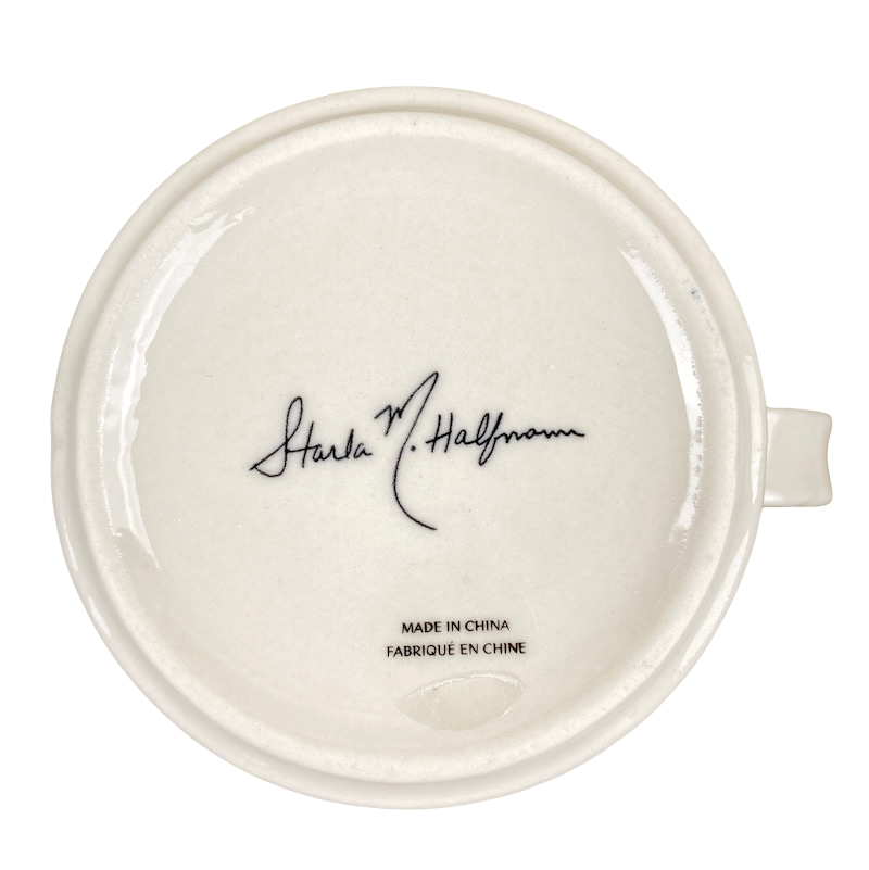 Petal Palette Starla M Halfmann Letter "D" Monogram Initial Mug Anthropologie NEW