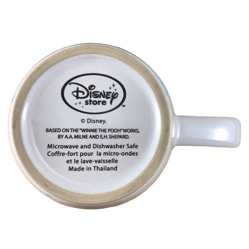 Winnie the Pooh Holding A Brown Bird Christmas Mug Disney Store