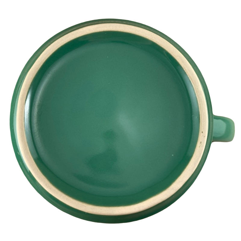 Embossed Logo & Lines Green Mug Le Creuset