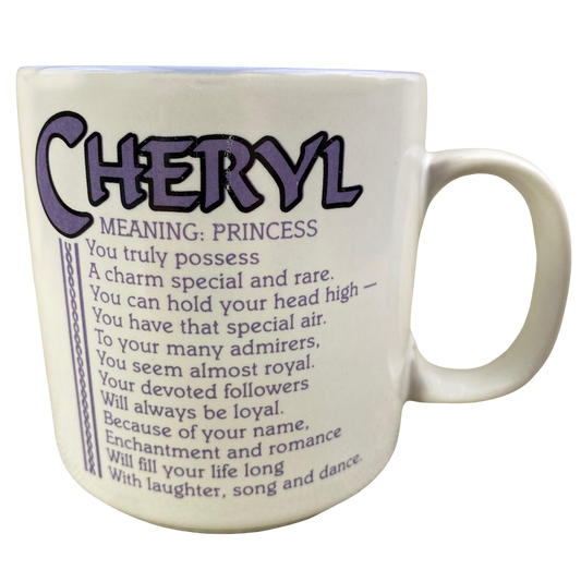 CHERYL Poetry Name Purple Interior Mug Papel