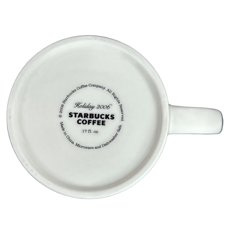 Snowflakes and Embossed Christmas Tree 17oz Mug Holiday 2006 Starbucks