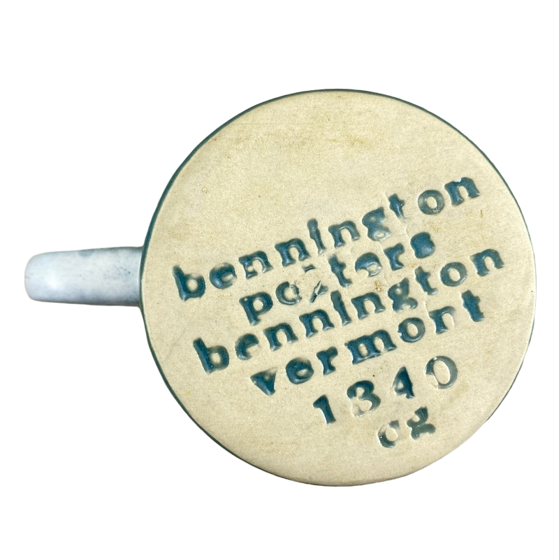 Dual Trigger Tri-Tone Green Blue Cream #1340 Mug Bennington Pottery