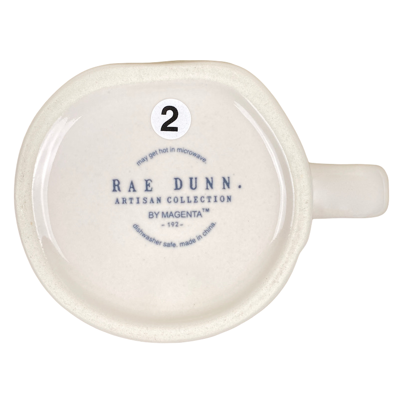 Rae Dunn Artisan Collection NICOLE Name Mug Cream Inside Magenta NEW