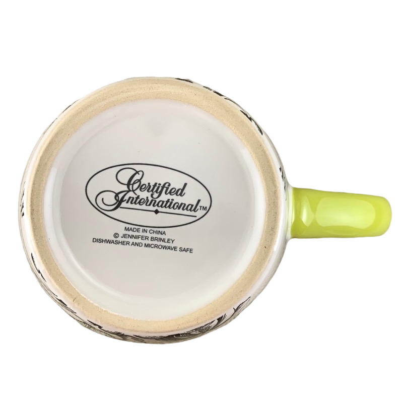 Black & White Floral Jennifer Brinley Mug Certified International