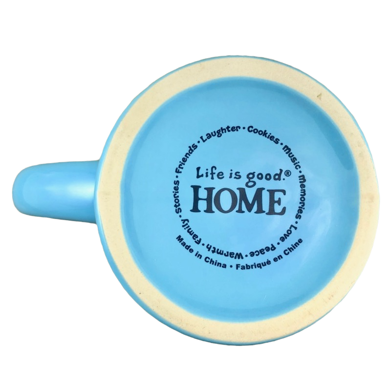 Life Is Good Hello Sunshine Blue Mug