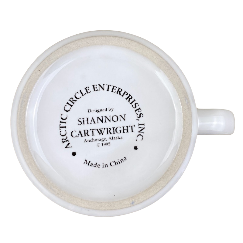 Alaska Village Scene With Two Girls And Dog Shannon Cartwright Mug Arctic Circle Enterprises