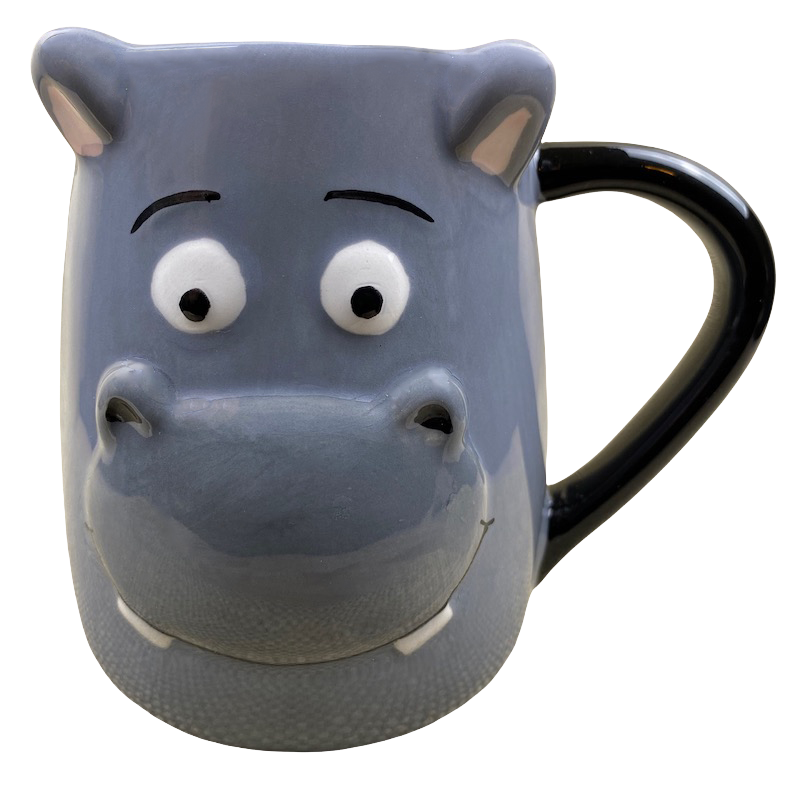 3D Figural Hippopotamus Mug Tag