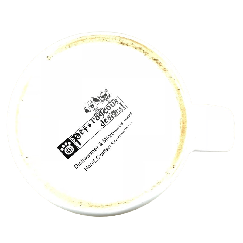 Meow Embossed White Cat Mug Petrageous Designs