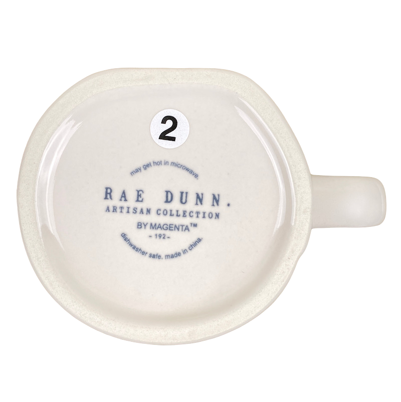 Rae Dunn Artisan Collection SARAH Name Mug Cream Inside Magenta NEW