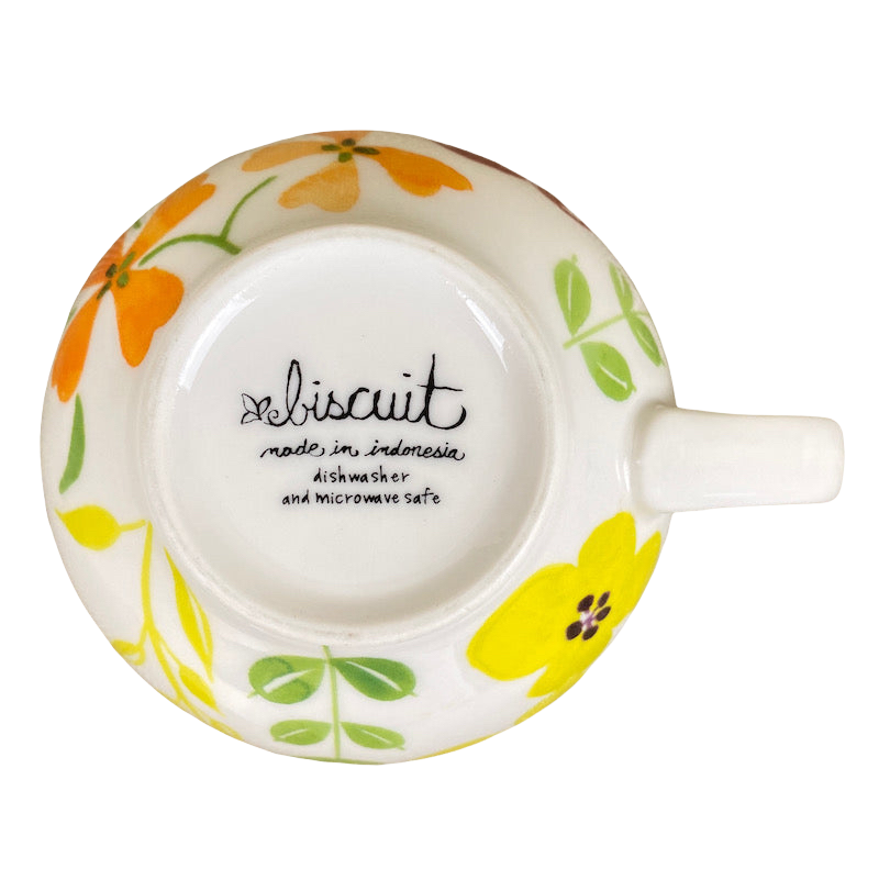 Biscuit Floral & Bird Large Mug Anthropologie