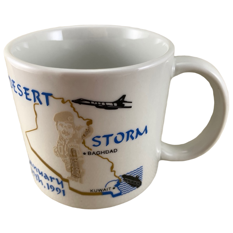 Desert Shield August 7th 1990 Desert Storm January 17th 1991 Embossed Mug