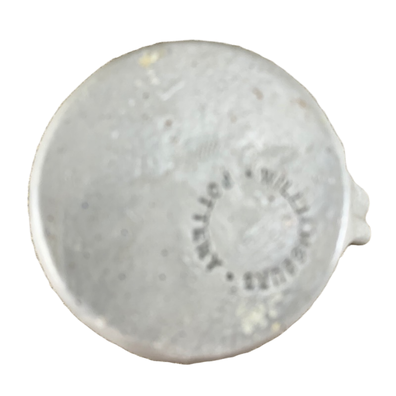 Cobalt Blue Salt Glazed Leaf Pottery Tall Mug Williamsburg Pottery