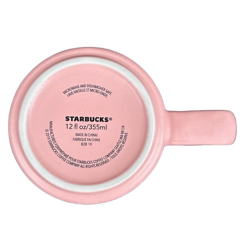 Valentine Series Pink With White Speckles Textured 12oz Mug 2019 Starbucks