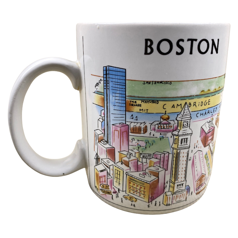 A View Of The World Boston Mug City Mugs