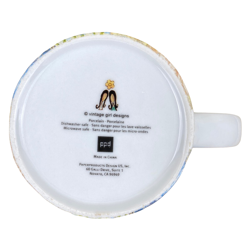 Happy Is Beautiful Vintage Girl Designs Mug PPD