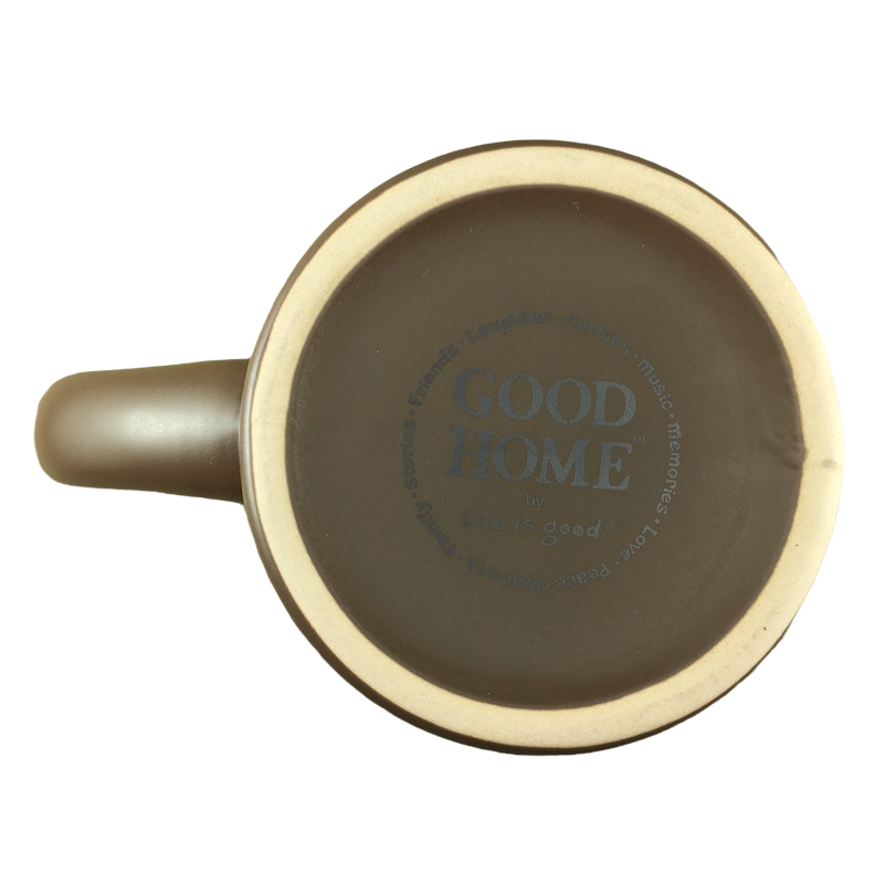 Life is Good Get Your Motor Running Motorcycle Brown Mug