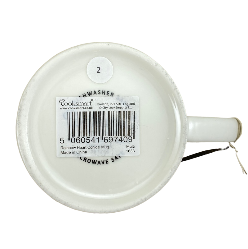 When It Rains Look For Rainbows When It's Dark Look For Stars Colorful Hearts Mug Cooksmart NEW