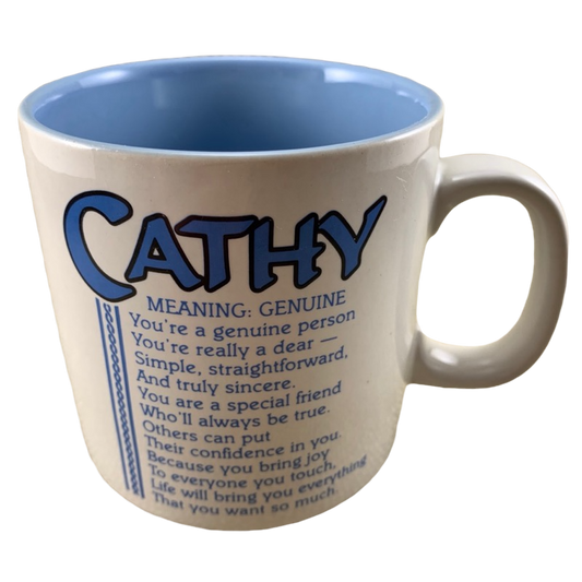 CATHY Poetry Name Blue Interior Mug Papel