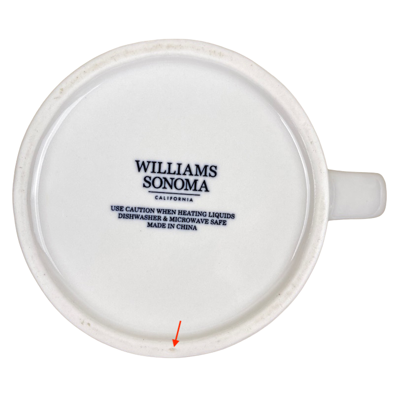 Letter "A" Black Writing Framed Monogram Initial Mug Williams Sonoma