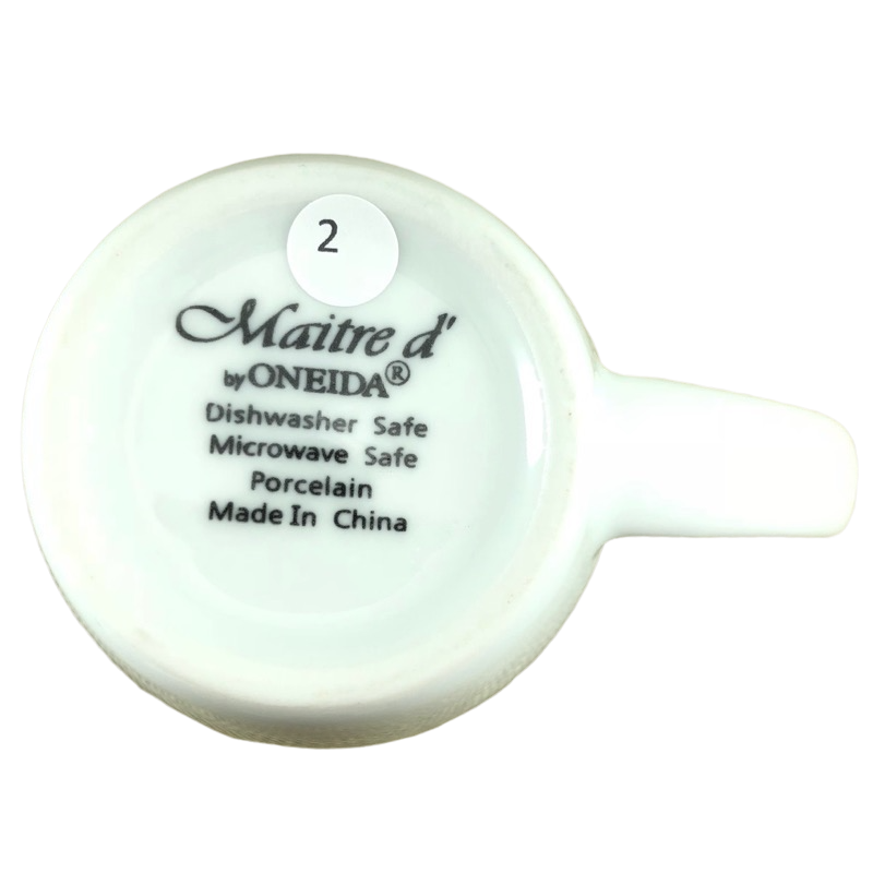 Maitre d' White with Blue Trim Mug Oneida