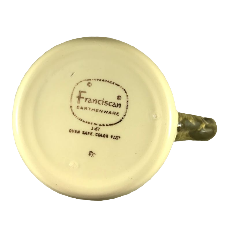 Franciscan Desert Rose With Twisted Vine Handle Mug Interpace