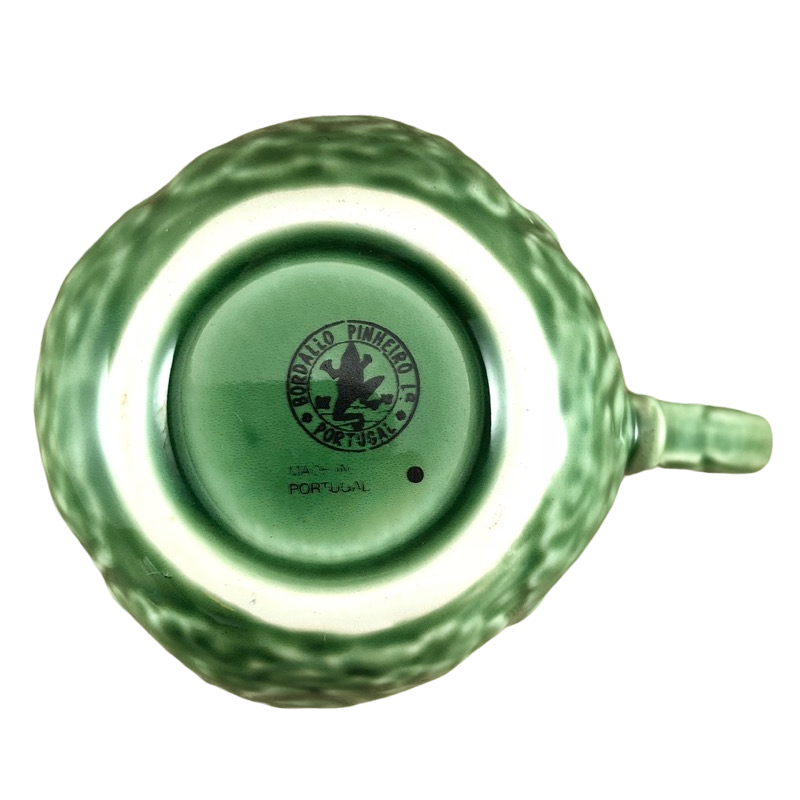 Rabbits And Carrots Embossed Green Mug Bordallo Pinheiro Portugal