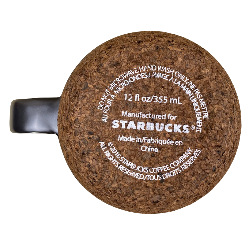 Charcoal Ceramic With Cork Base Mug Starbucks