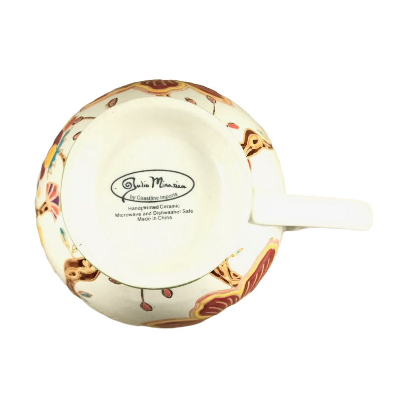 Julia Minasian Embossed Floral And Berries Mug Coastline Imports