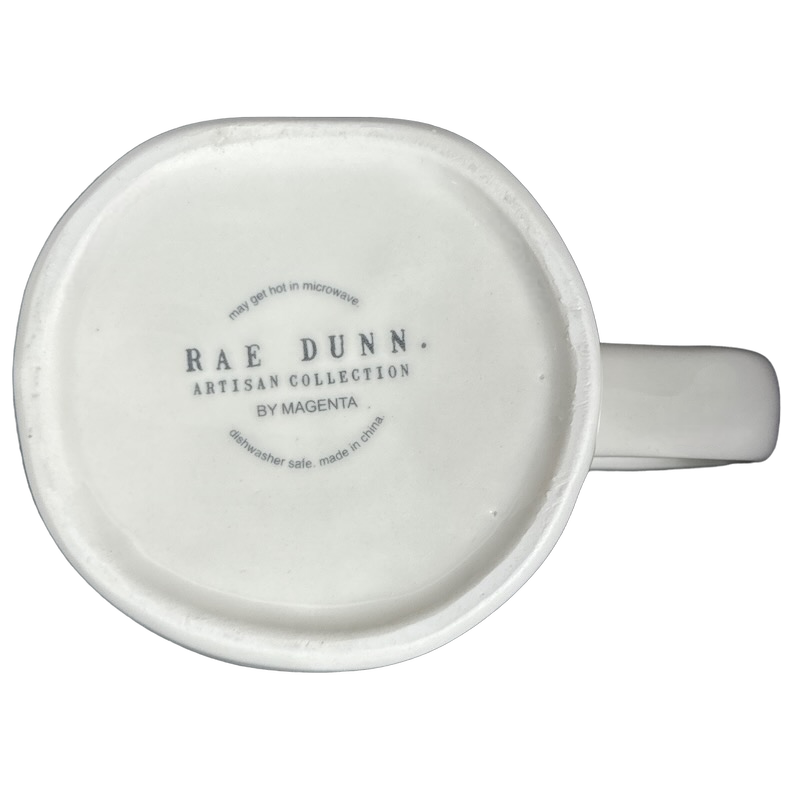 Rae Dunn Artisan Collection Aloha Mug Green Inside Magenta