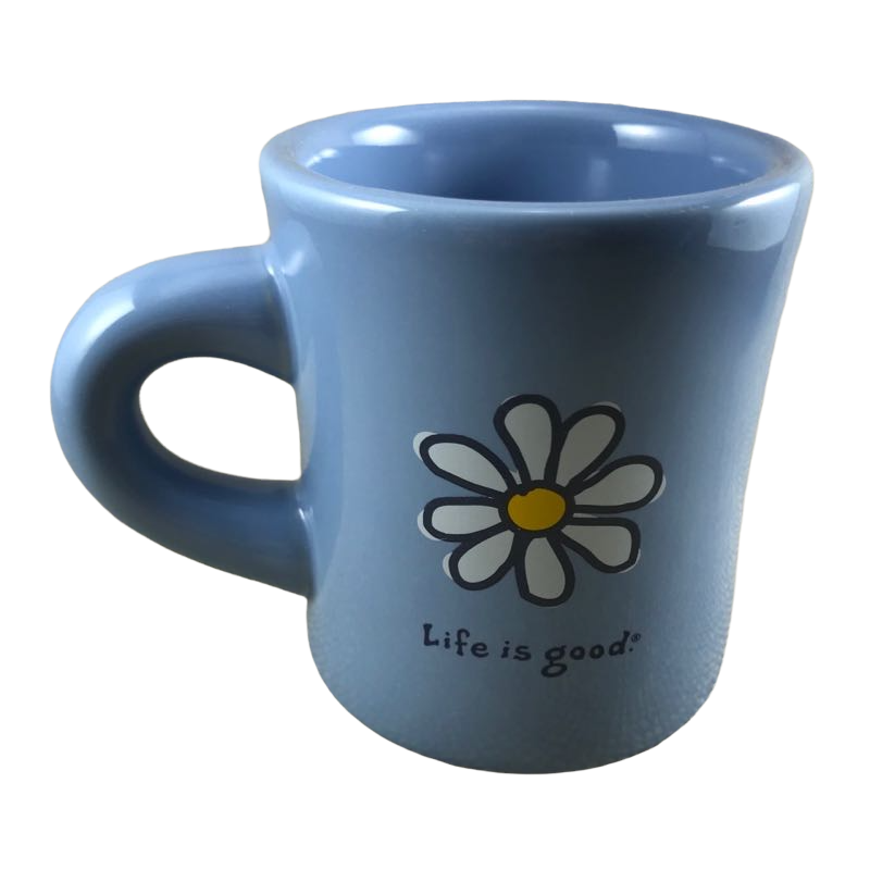 Life is Good Daisy Blue Mug