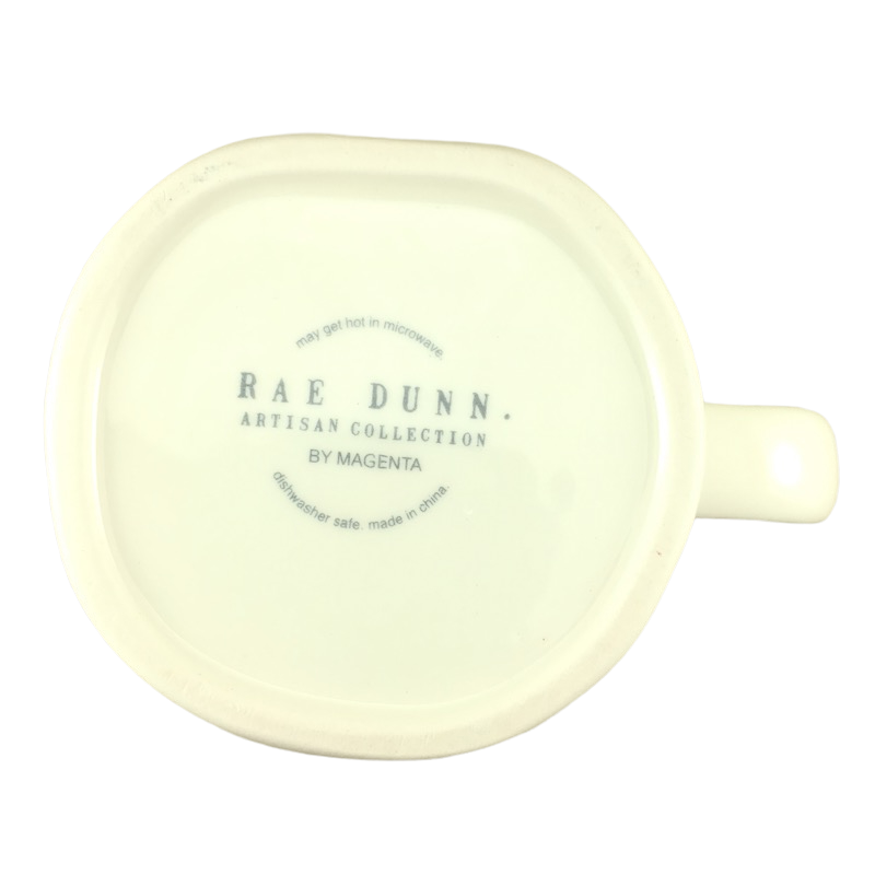 Rae Dunn Artisan Collection UGH Mug White Inside Magenta