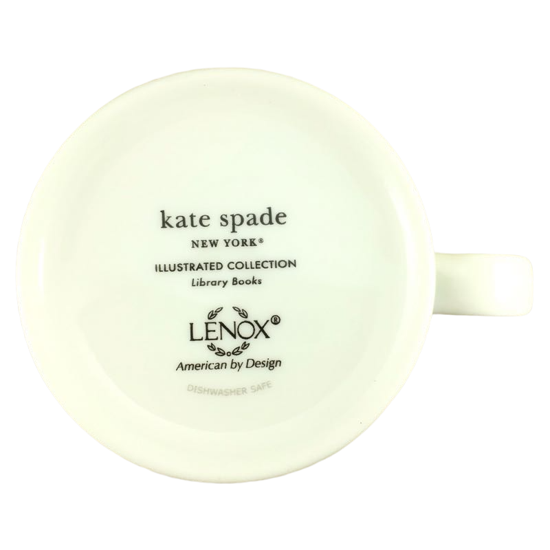 Kate Spade Illustrated Collection Library Books Mug Lenox