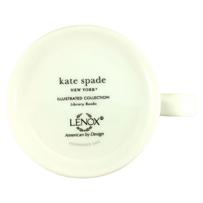 Kate Spade Illustrated Collection Library Books Mug Lenox