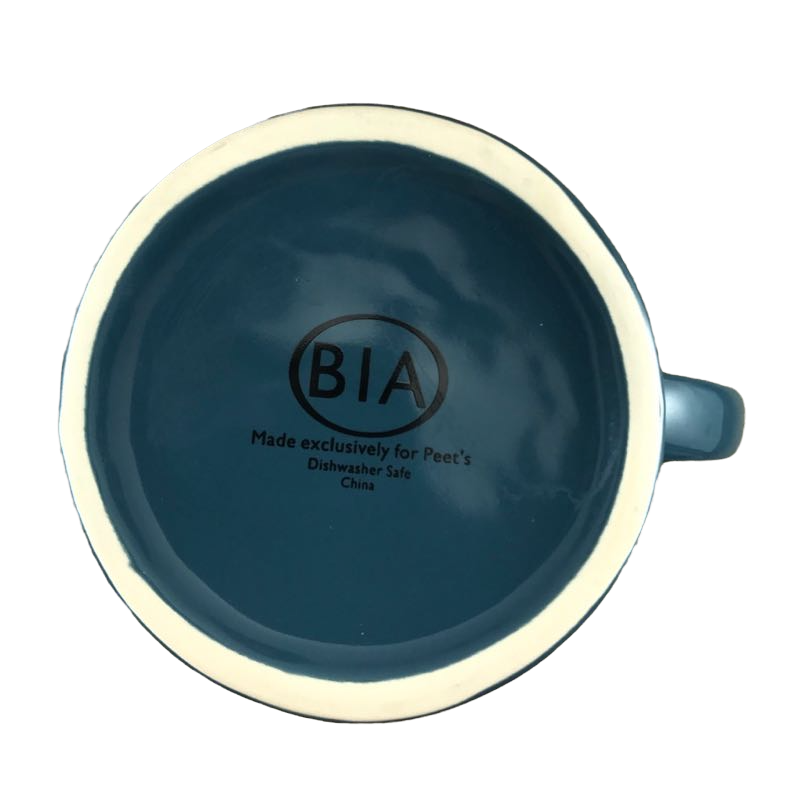 Blue, Black And Gold Mug Peet's Coffee & Tea Mug