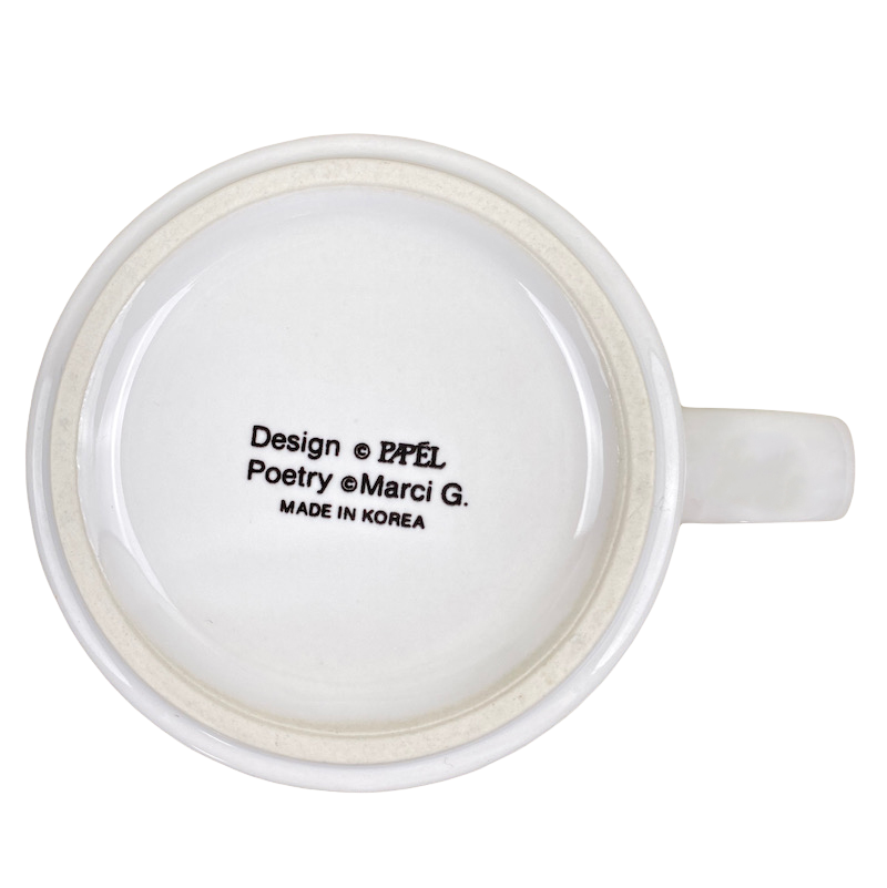 BOB Poetry Name Blue Font Gray Interior Mug Papel