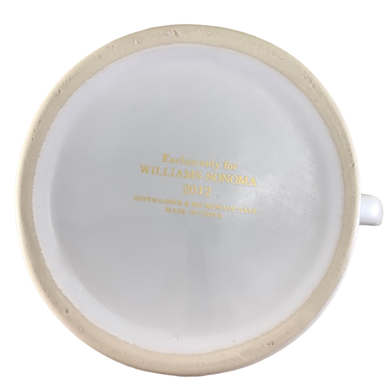 Letter "M" Gold Writing Monogram Initial Mug Williams Sonoma