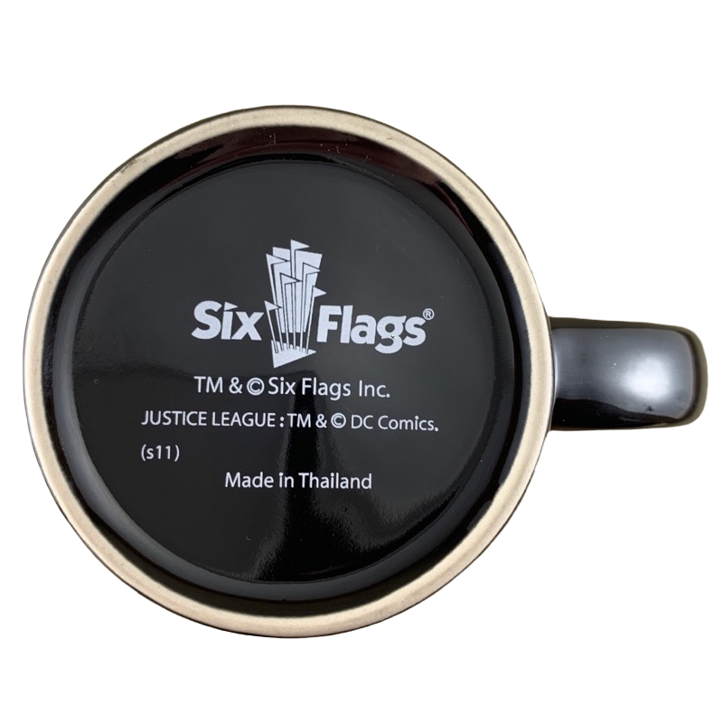 Justice League America Six Flags Embossed Mug