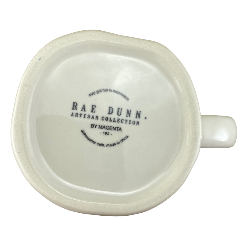 Rae Dunn Artisan Collection BEST TEACHER EVER Mug Cream Inside Magenta