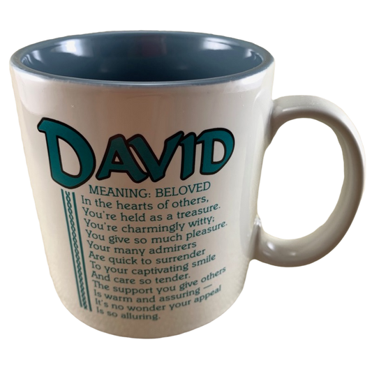 DAVID Poetry Name Blue Interior Mug Papel