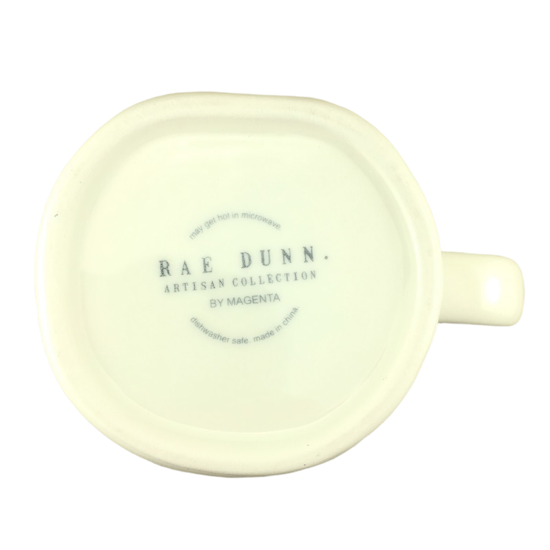 Rae Dunn Artisan Collection BLISS Mug Orange Inside Magenta