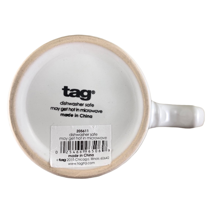 Enjoy Today Etched Birds Fancy Handle Mug Tag