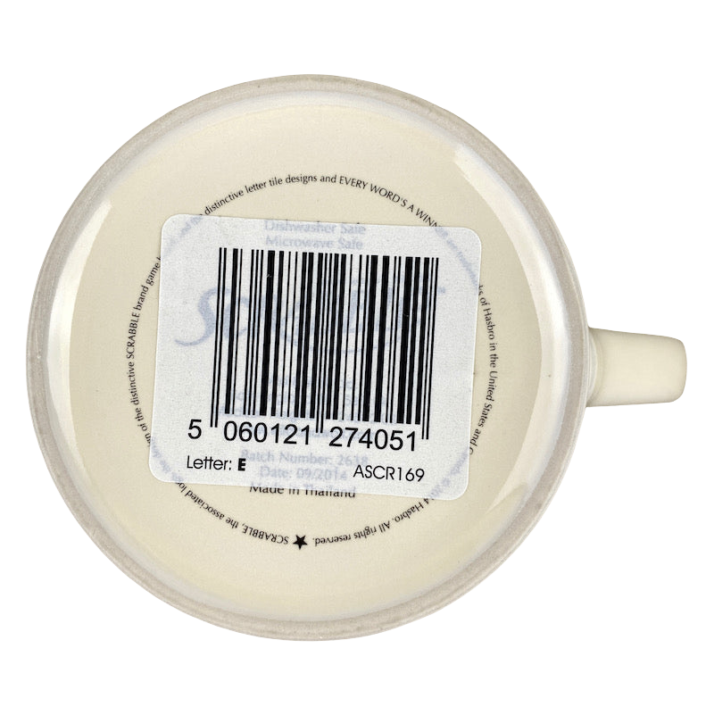 Scrabble Letter "E" Mug Wild & Wolf NEW