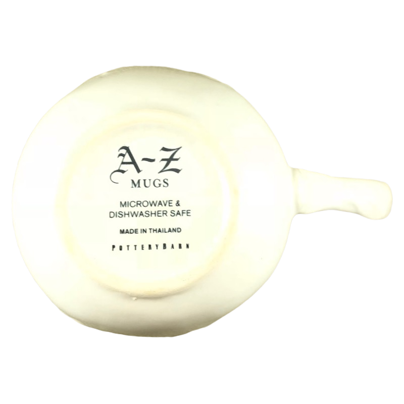 A-Z Letter "R" Monogram Initial Mug Pottery Barn