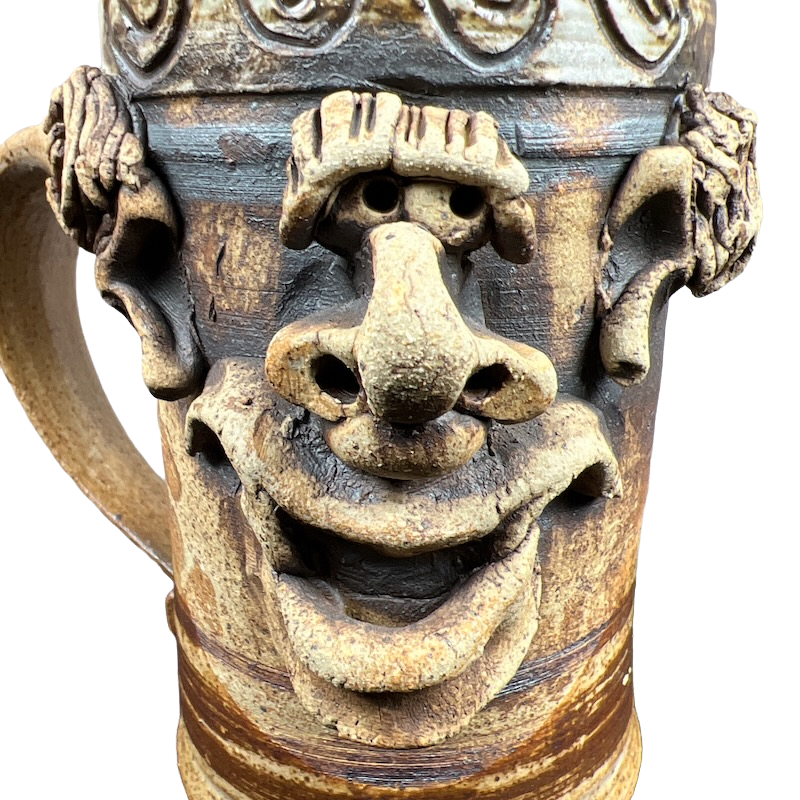 Ugly Face Pottery Detailed 3D Face Short Nose Mug
