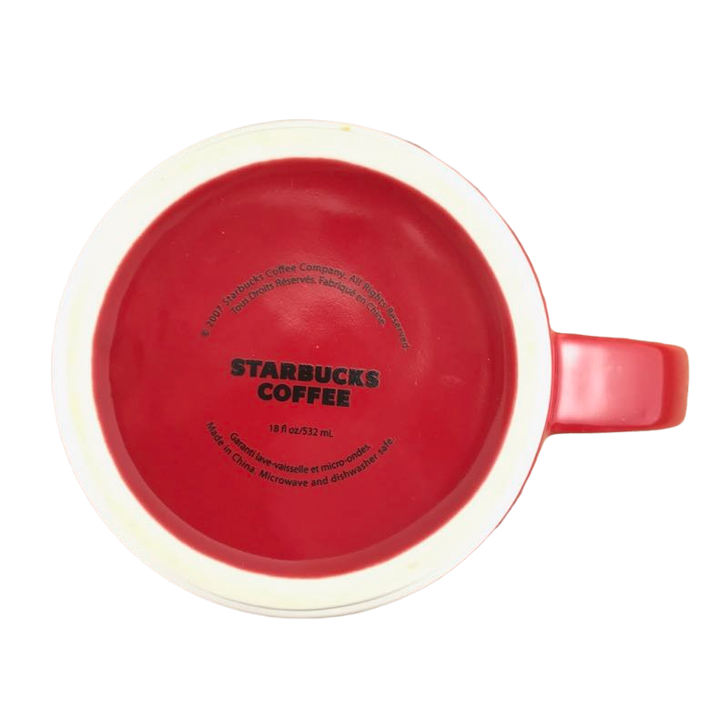 Starbucks ESTD 1971 Large Red With White Base Mug