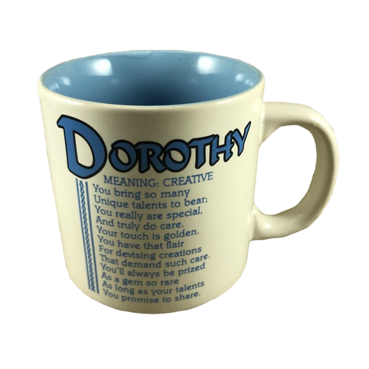 DOROTHY Poetry Name Mug Blue Interior Papel