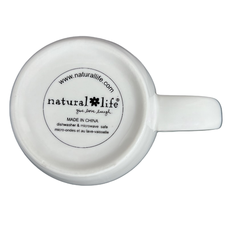 I Am Grateful For Letter "J" Monogram Initial Floral Mug Natural Life