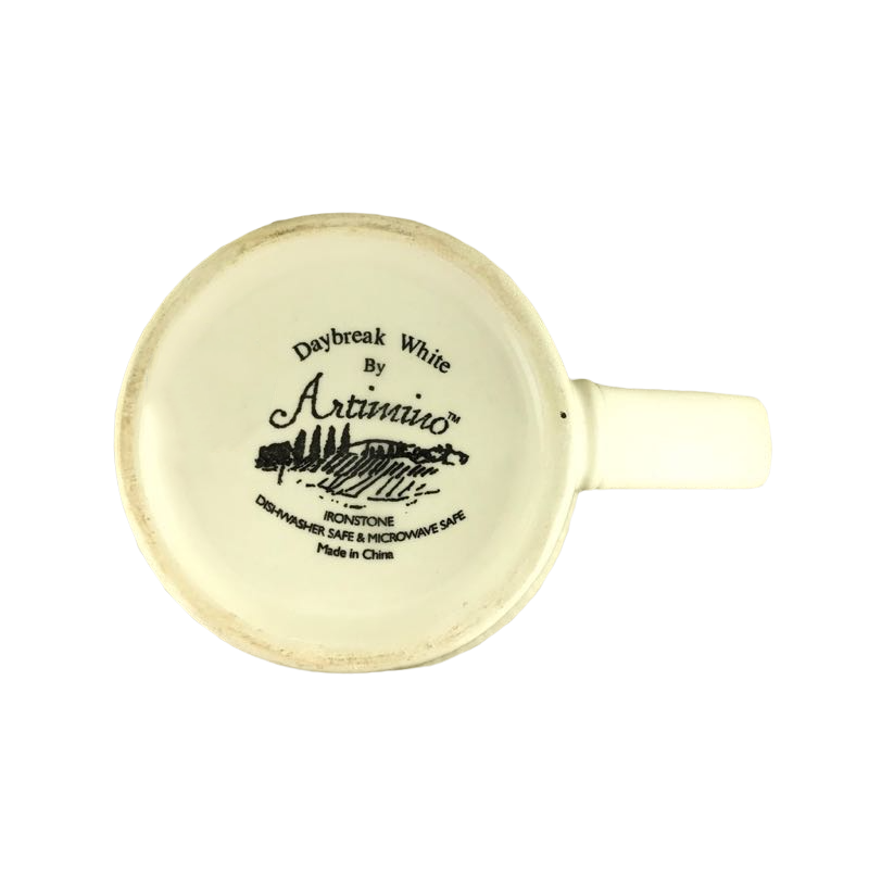 Daybreak White Embossed Rooster Mug Artimino