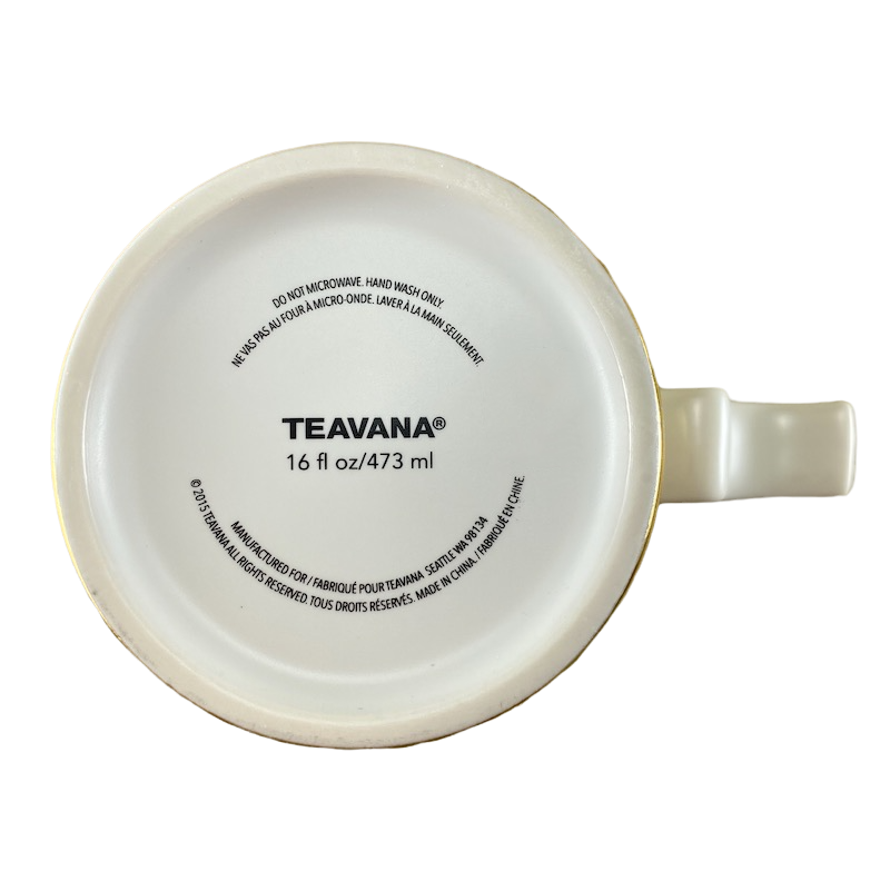 Rococo Scroll Handle White And Gold 16oz Mug 2015 Starbucks Teavana